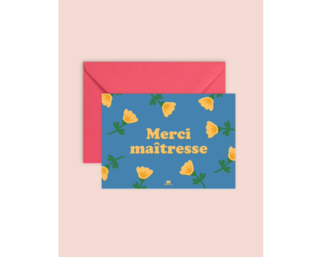 Carte postale Merci maîtresse MA PETITE VIE