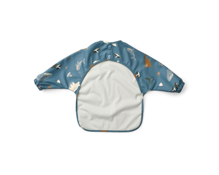 Bavoir avec manches Merle Artic Sea/Ocean View LIEWOOD 