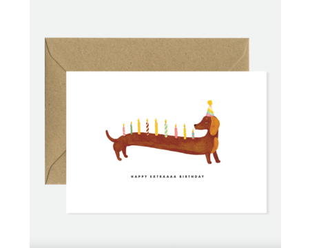 Carte anniversaire Teckels ALL THE WAYS TO SAY