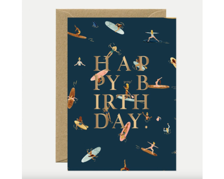 Carte Happy Birthday Paddle girls ALL THE WAYS TO SAY
