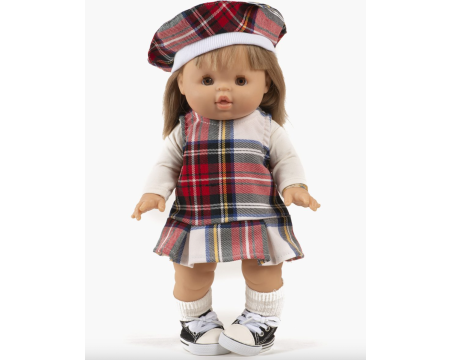 Béret Ava à carreaux Tartan rouge MINIKANE