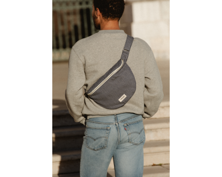 Sac banane Custine XL en coton recyclé Océan
