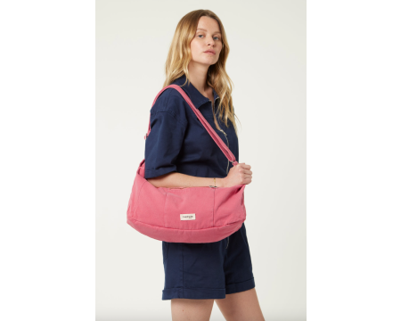 Charlot le sac crossbody sergé de coton Melrose Pink