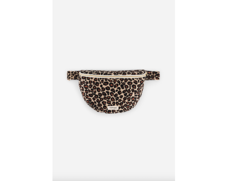 Sac banane Custine XL en coton recyclé Léopard Beige