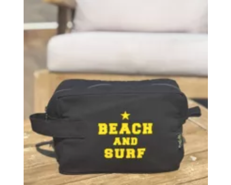 Trousse de toilette noir et jaune Beach and surf MARCEL&LILY