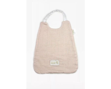 Bavoir serviette élastique vichy - lait de coco