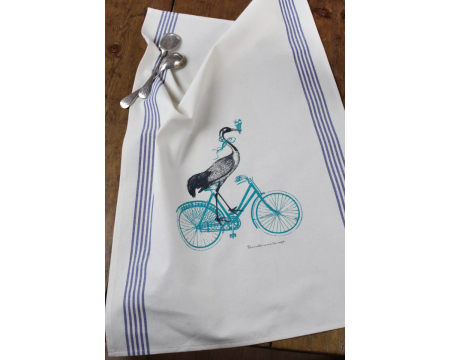 Torchon de cuisine Oiseau vélo