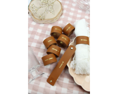 Rond de serviette en cuir - bichette