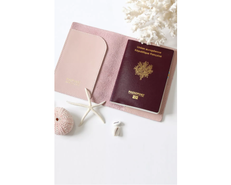 Etui passeport en cuir Sugar BARNABE AIME LE CAFE