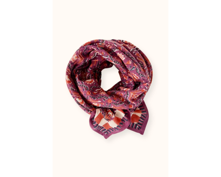 Big foulard Latika Cactus Cherry APACHES