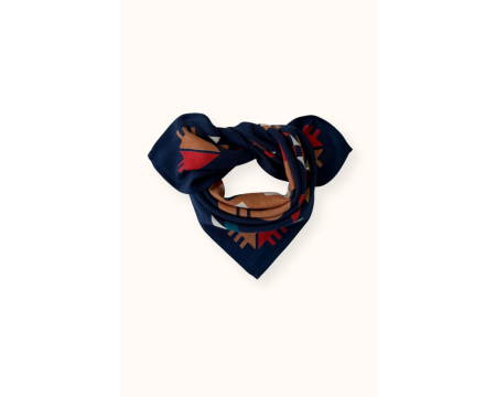 Small foulard Manika Rajah Navy APACHES