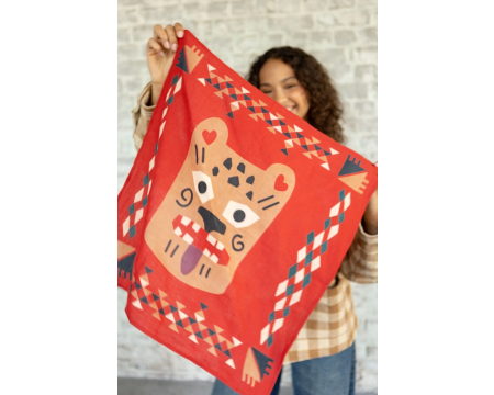 Small foulard Manika Rajah Fire APACHES