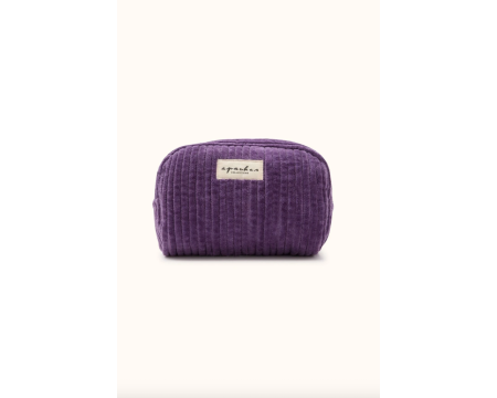 Small Trousse Gaya Velours Cotelé Deep Purple