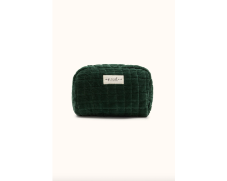 Small Trousse Gaya Velours Lisse Forest