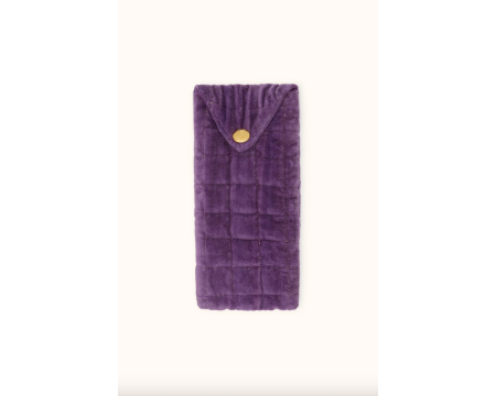 Pochette enveloppe Sunny Velours Lisse Mauve