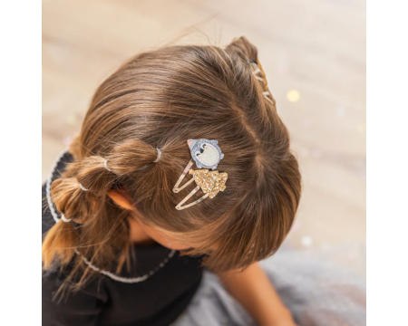 Barrettes sapins dorés (paire)