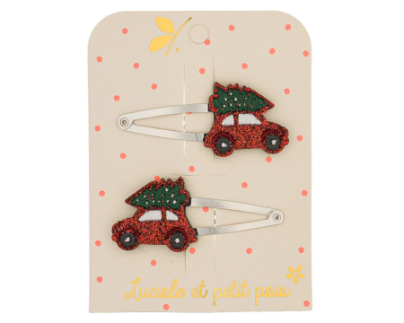 Barrettes Christmas drive Noël (paire)