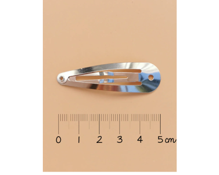 Barrette clic-clac chat bronze pailleté