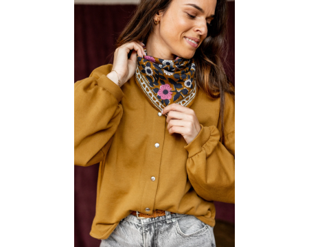 Small foulard Manika Coeur Tapenade APACHES
