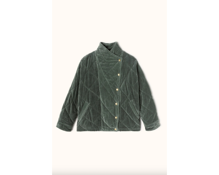Veste Kapur Velours Lisse Grey APACHES
