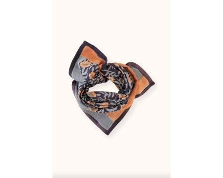Small foulard en viscose Lalavido Pistil Grey