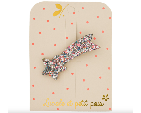 Barrette étoile filante argent multi