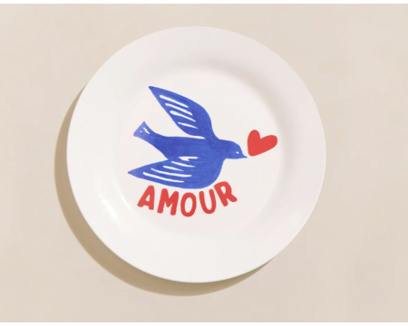 L'assiette amour oiseau