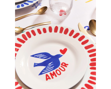 L'assiette amour oiseau