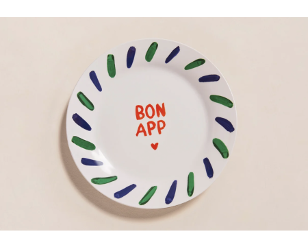 L'assiette Bon app en porcelaine