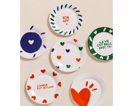 L'assiette Bon app en porcelaine