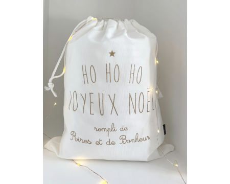 Baluchon de Noël "Joyeux Noël rempli de rires et de bonheur" 