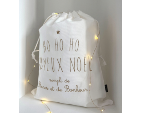 Baluchon de Noël "Joyeux Noël rempli de rires et de bonheur" 