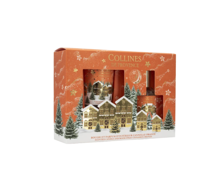 Coffret Parfum d'intérieur 50ml & Bougie 75ml Cannelle Orange