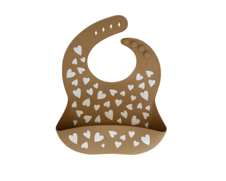 Bavoir en silicone - Fall in love camel