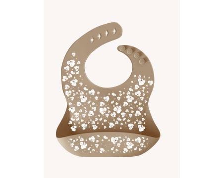 Bavoir en silicone - Pois de senteur