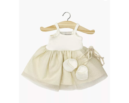 Tutu Rosella milk doré et ses chaussons de danse à lacets 