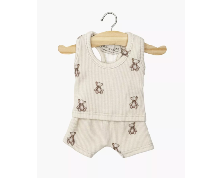 Dessous garçon Marcel en maille côtelée - Petits oursons