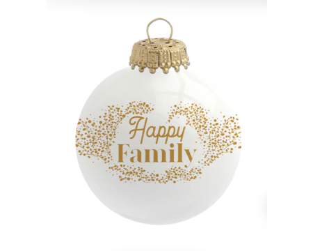 Boule de Noël en verre - "Happy Family" - Baubels