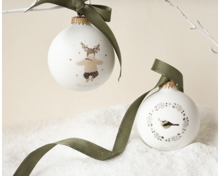 Boule de Noël Joyeux Noël par Les Yeux Fripons - Baubels