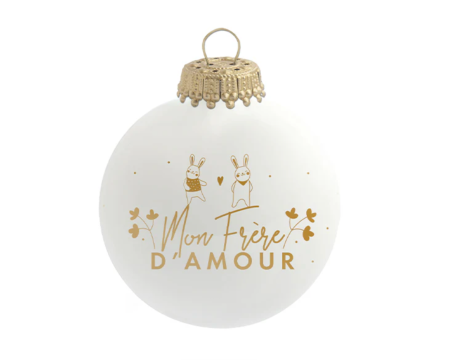 Boule de Noël en verre "Mon Frère d'Amour" - Baubels