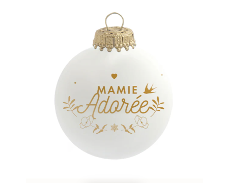 Boule de Noël en verre "Mamie Adorée" - Baubels