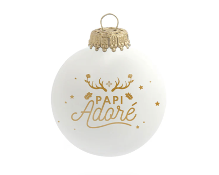 Boule de Noël en verre "Papi Adoré" - Baubels