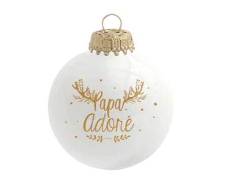 Boule de Noël en verre "Papa Adoré" - Baubels
