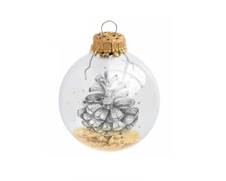 Boule de Noël en verre "Mr Naturaliste Pomme de Pin" - Baubels