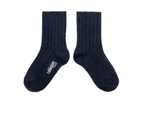 Chamois Chaussettes à côtes en cachemire et laine - Douce nuit