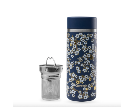 Théière isotherme Flowers Bleu nuit 400 ml