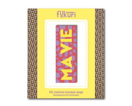 Kit Canevas complet FUKURI 5,5x15 cm - MA VIE - Marque-page