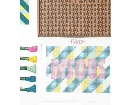 Kit Canevas complet FUKURI 18x23 cm - Bisous