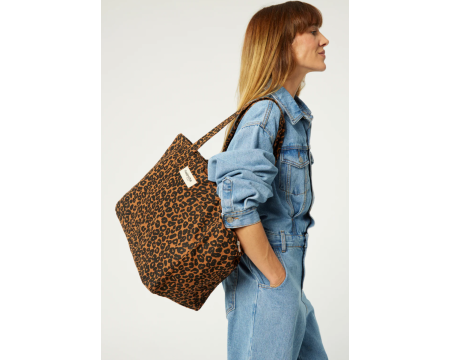 Célestins le sac 24h en coton recyclé - Léopard