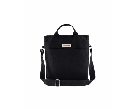 Citybag en coton recyclé Achille - Noir